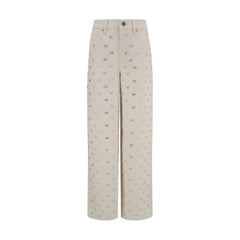 Self-Portrait Diamante Bow Jeans