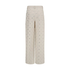 Self-Portrait Diamante Bow Jeans