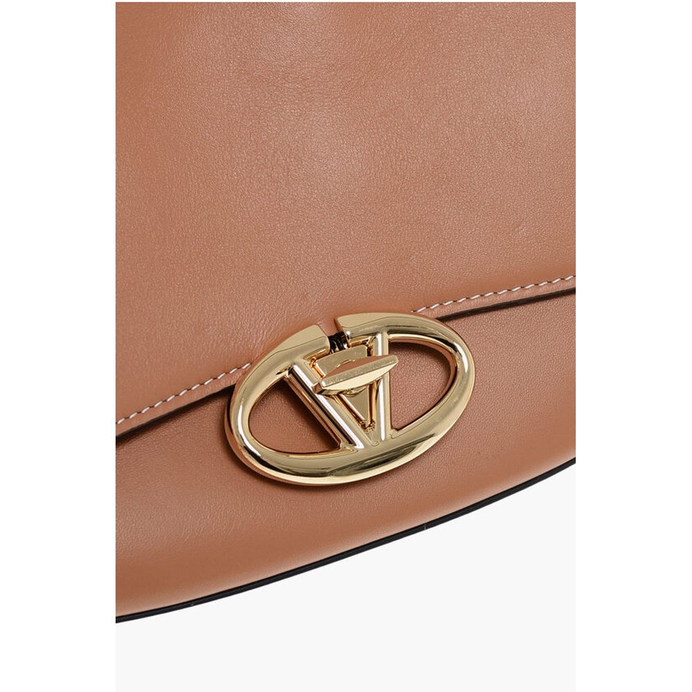 Valentino Brown Calfskin Shoulder Bag