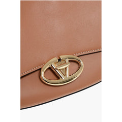 Valentino Brown Calfskin Shoulder Bag