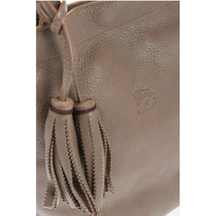 Il Bisonte Beige Leather Shoulder Bag