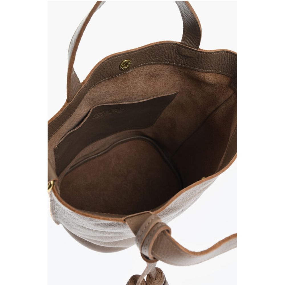 Il Bisonte Beige Leather Shoulder Bag