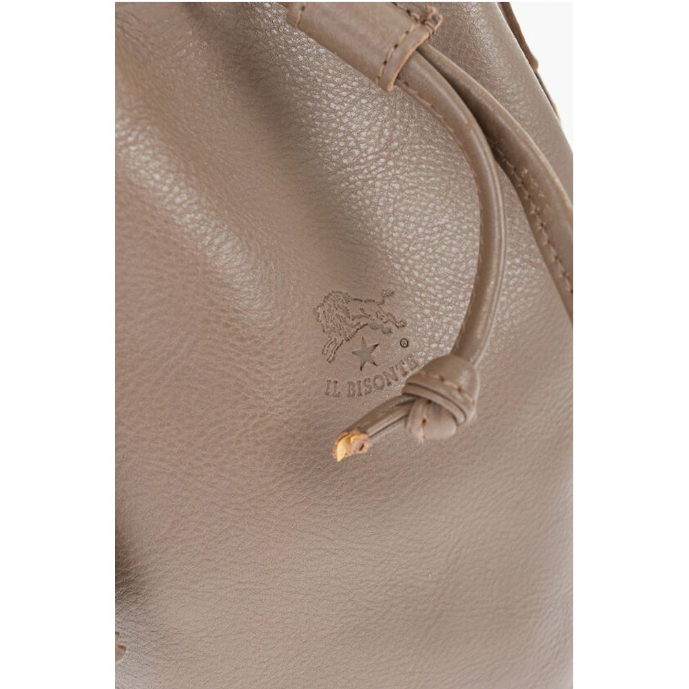Il Bisonte Beige Leather Shoulder Bag