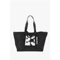 Off-White Black Polyester Tote Bag