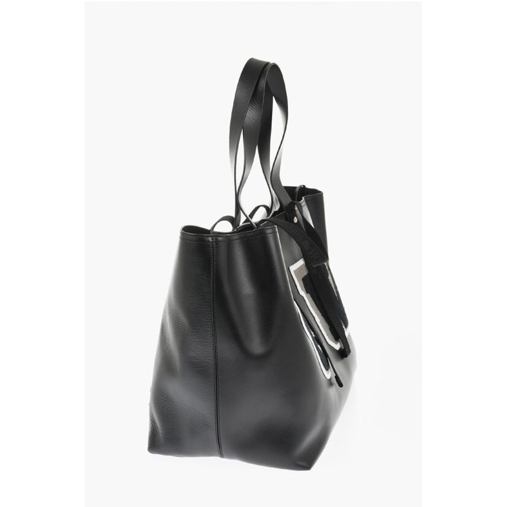 Off-White Black Calfskin Tote Bag