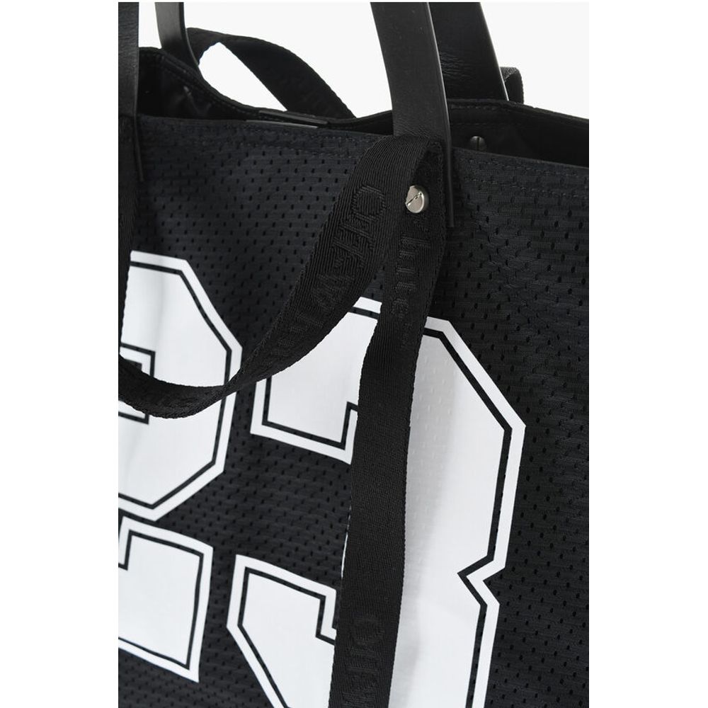 Off-White Black Polyester Tote Bag