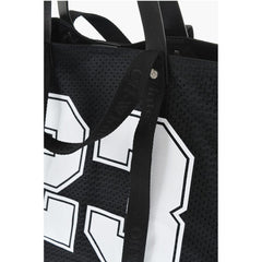 Off-White Black Polyester Tote Bag