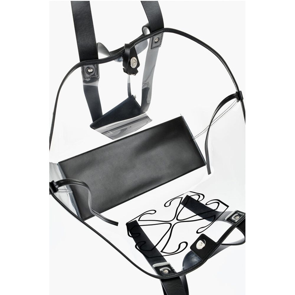 Off-White Black Polyester Tote Bag