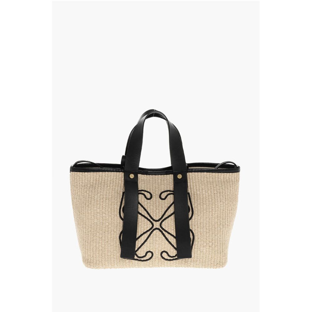 Off-White Bicolor Calfskin Tote Bag