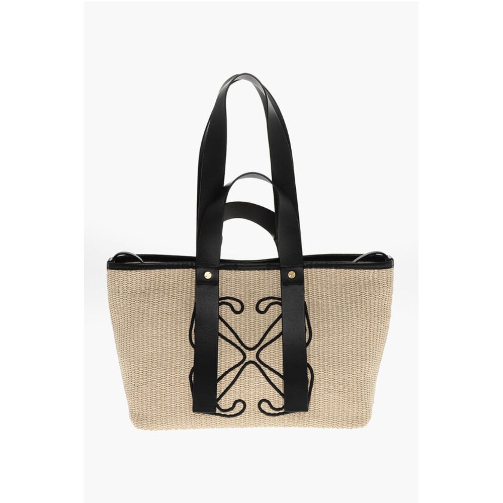 Off-White Bicolor Calfskin Tote Bag