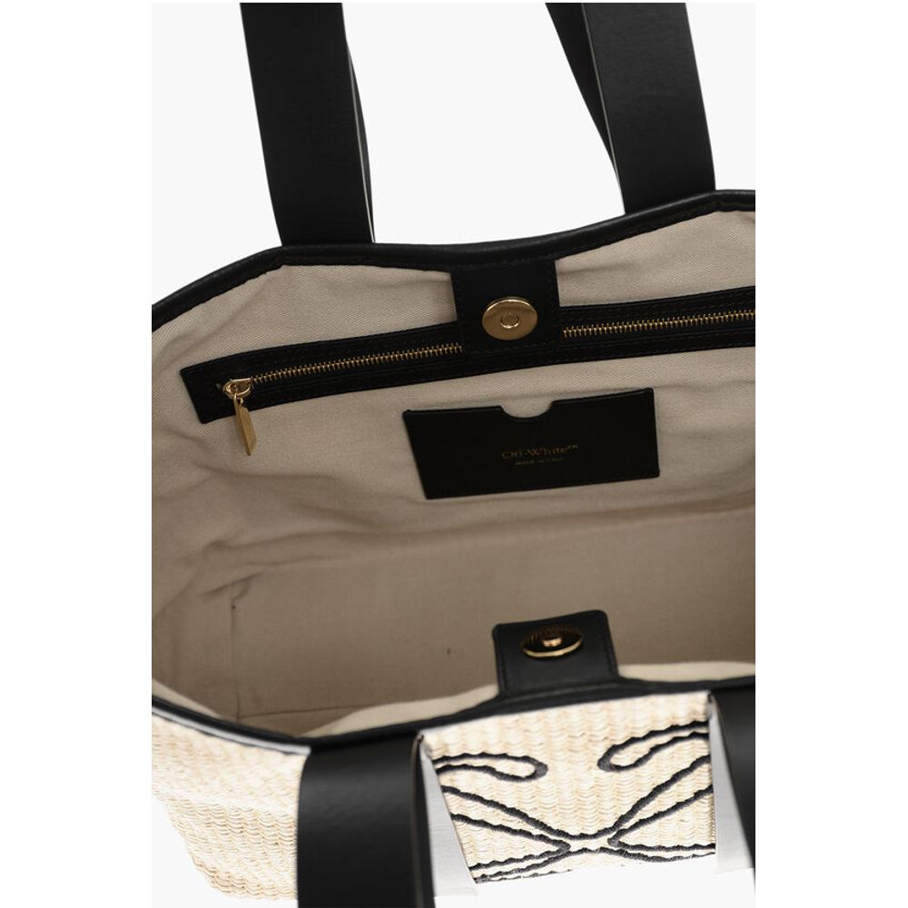 Off-White Bicolor Calfskin Tote Bag