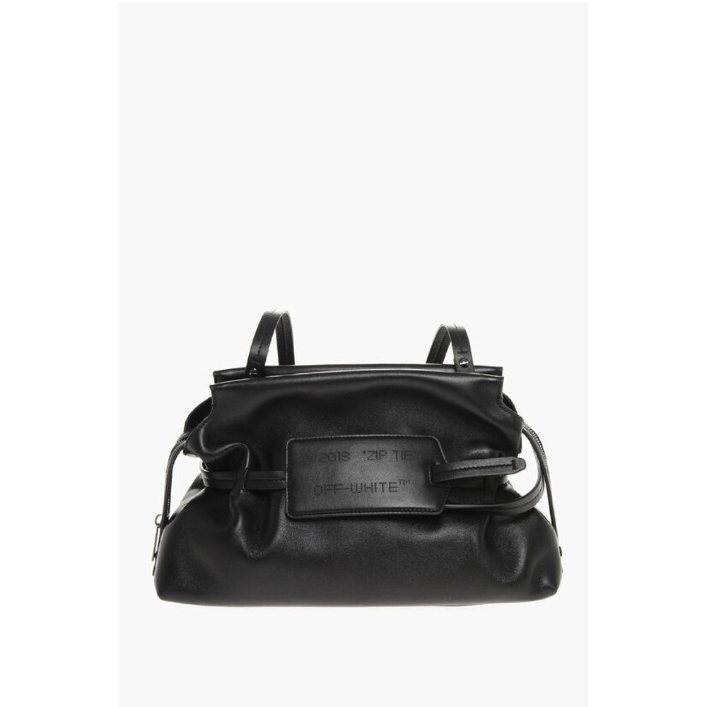 Off-White Black Lambskin Tote Bag