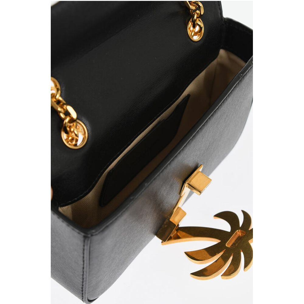 Palm Angels Black Calfskin Shoulder Bag
