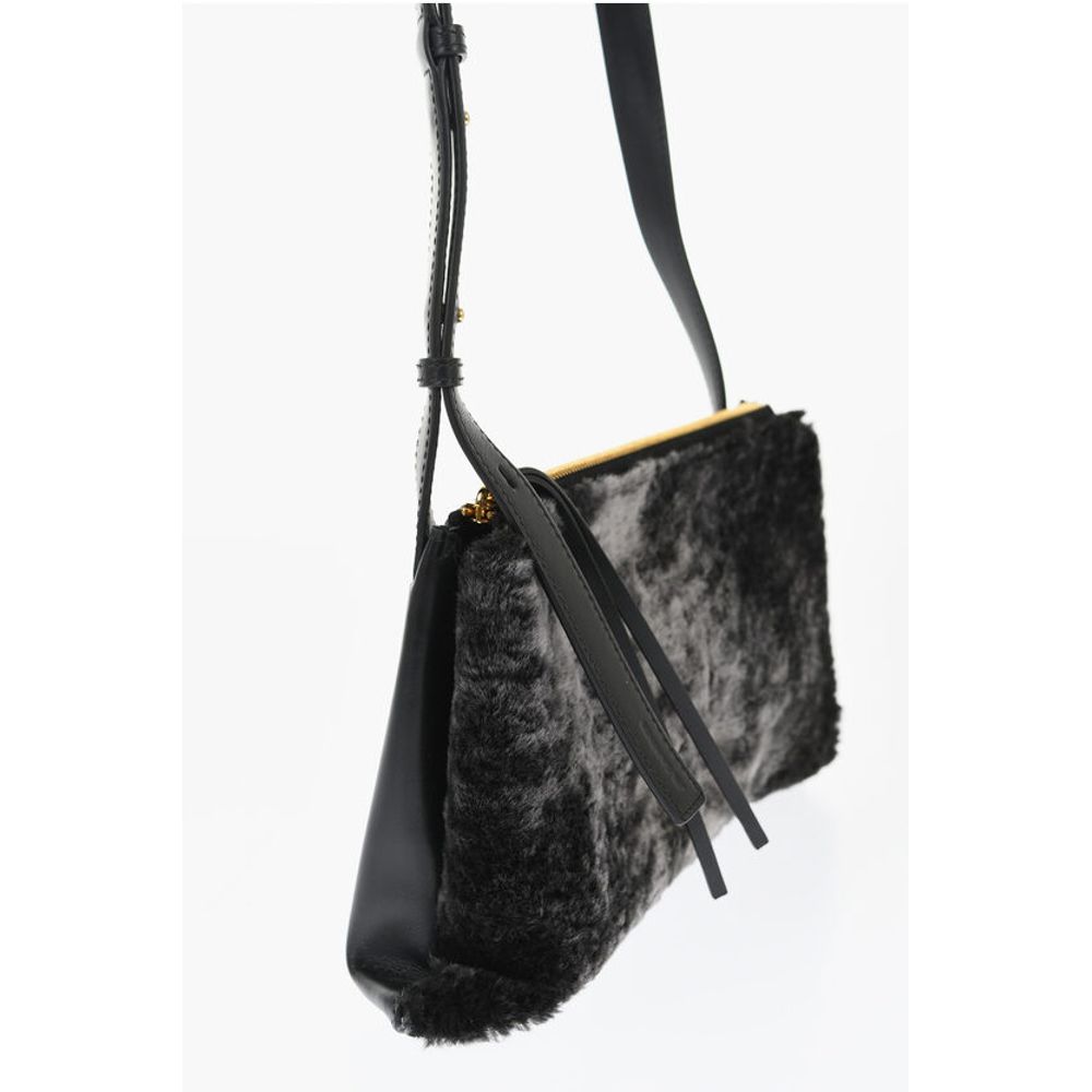 Jil Sander Black Lambskin Shoulder Bag