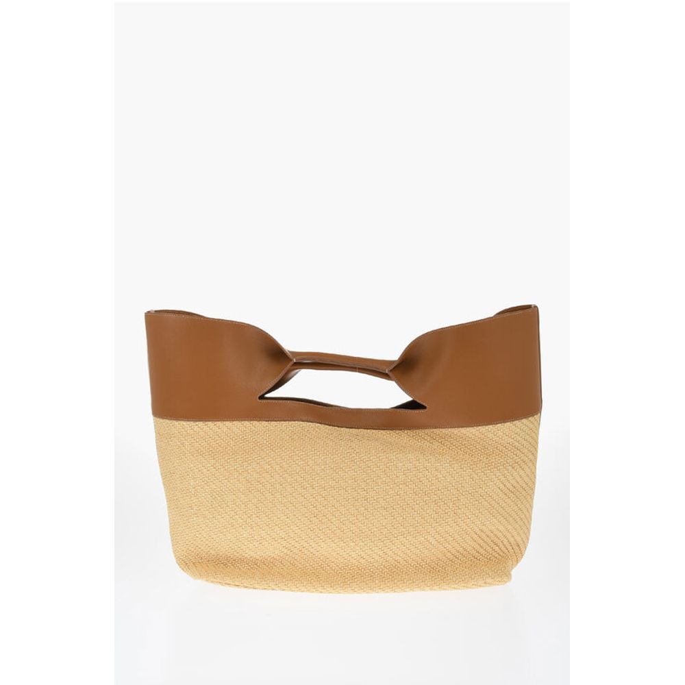 Alexander McQueen Brown Raffia Tote Bag