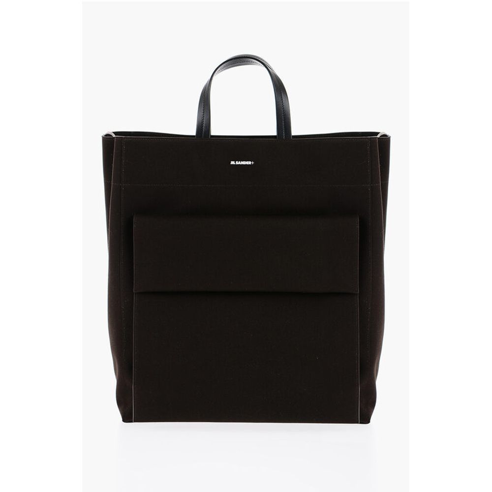 Jil Sander Brown Canvas Tote Bag