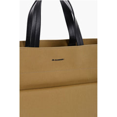 Jil Sander Brown Cotton Tote Bag