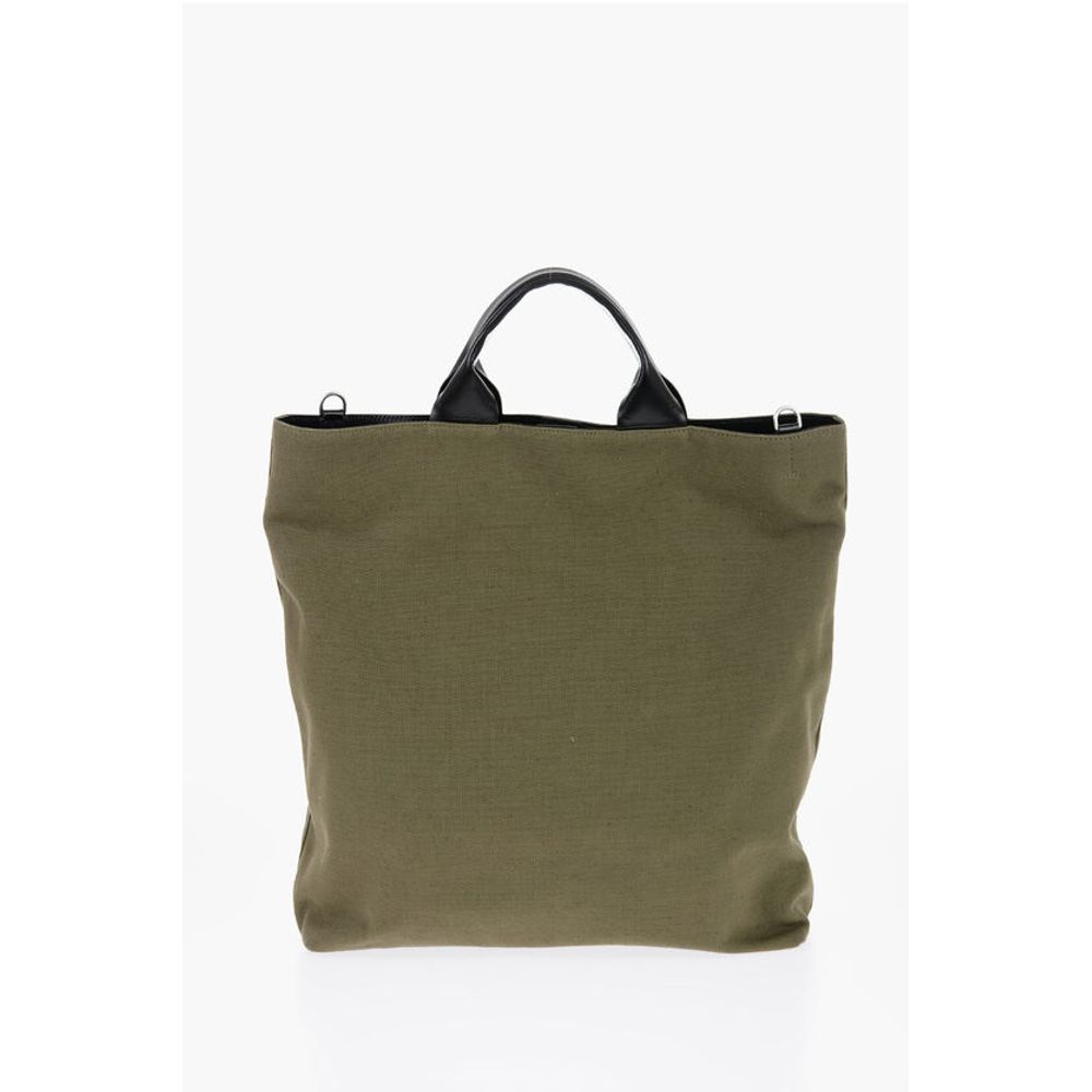 Jil Sander Green Cotton Tote Bag
