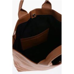 Jil Sander Brown Calfskin Tote Bag