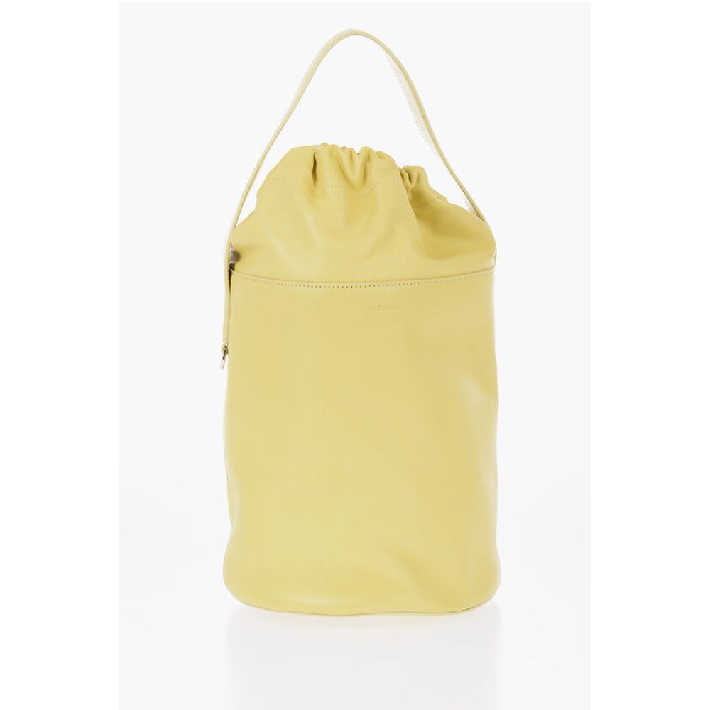 Jil Sander Yellow Calfskin Tote Bag