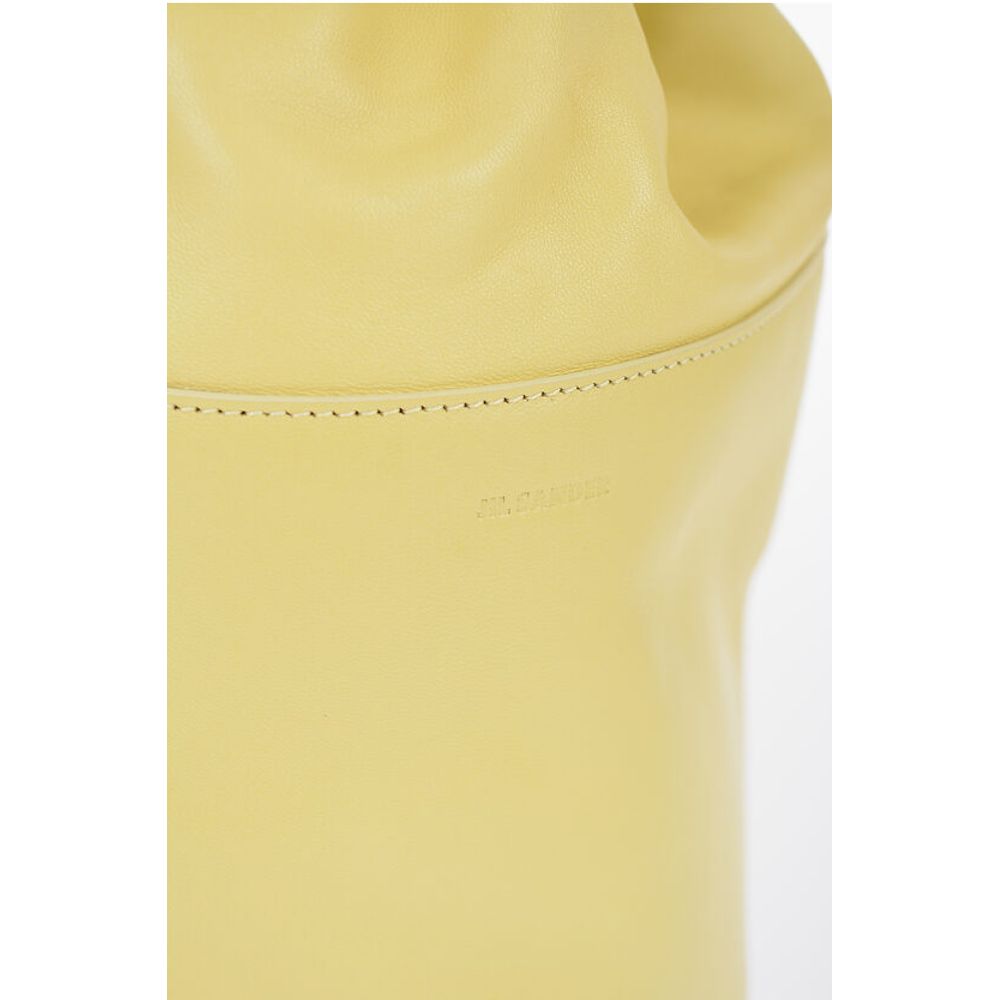 Jil Sander Yellow Calfskin Tote Bag