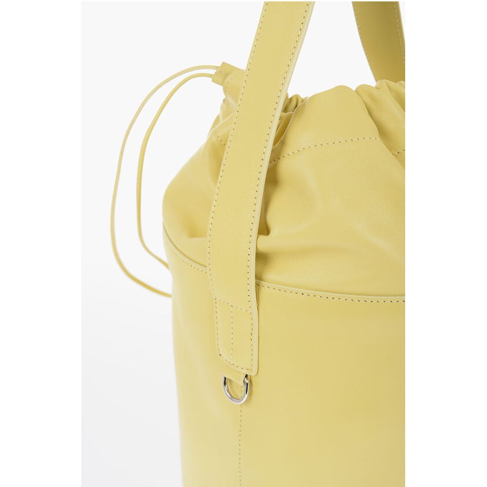 Jil Sander Yellow Calfskin Tote Bag