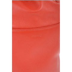 Jil Sander Red Leather Tote Bag