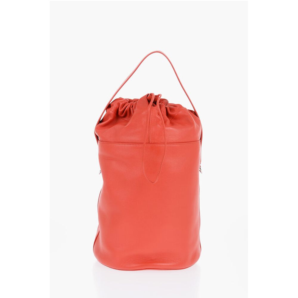 Jil Sander Red Leather Tote Bag