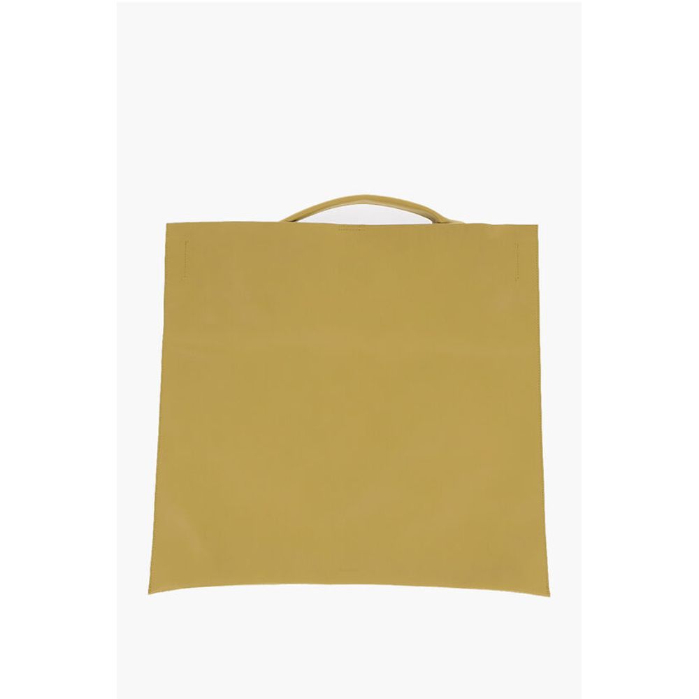 Jil Sander Yellow Calfskin Tote Bag