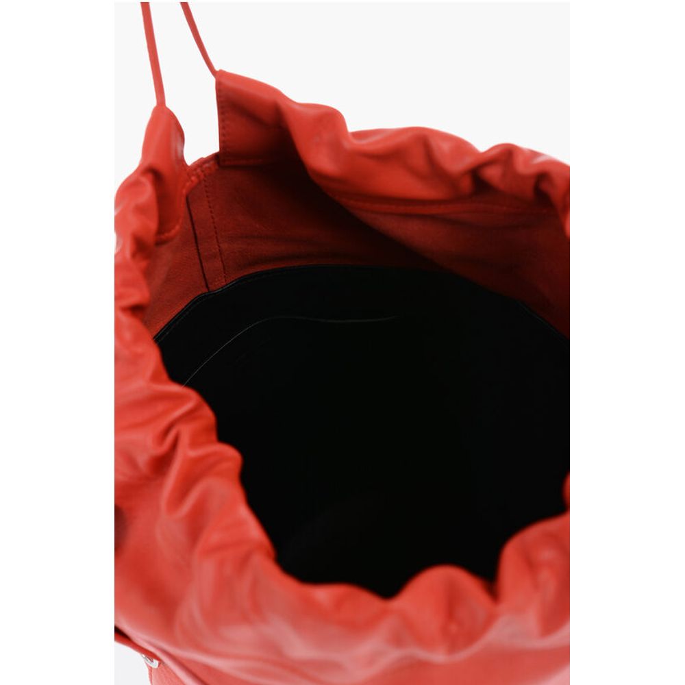 Jil Sander Red Leather Tote Bag