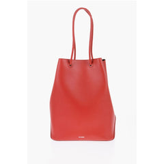 Jil Sander Red Calfskin Tote Bag