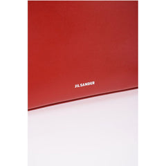 Jil Sander Red Calfskin Tote Bag