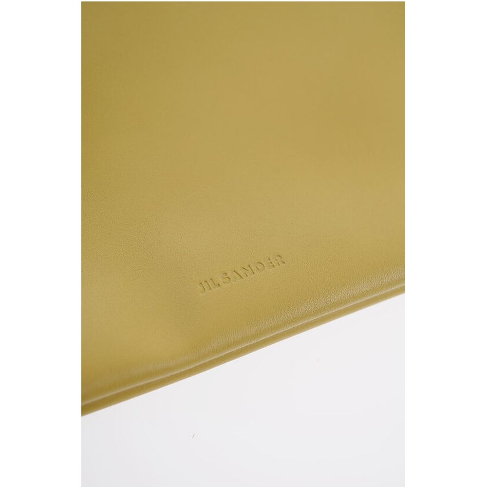 Jil Sander Yellow Calfskin Tote Bag
