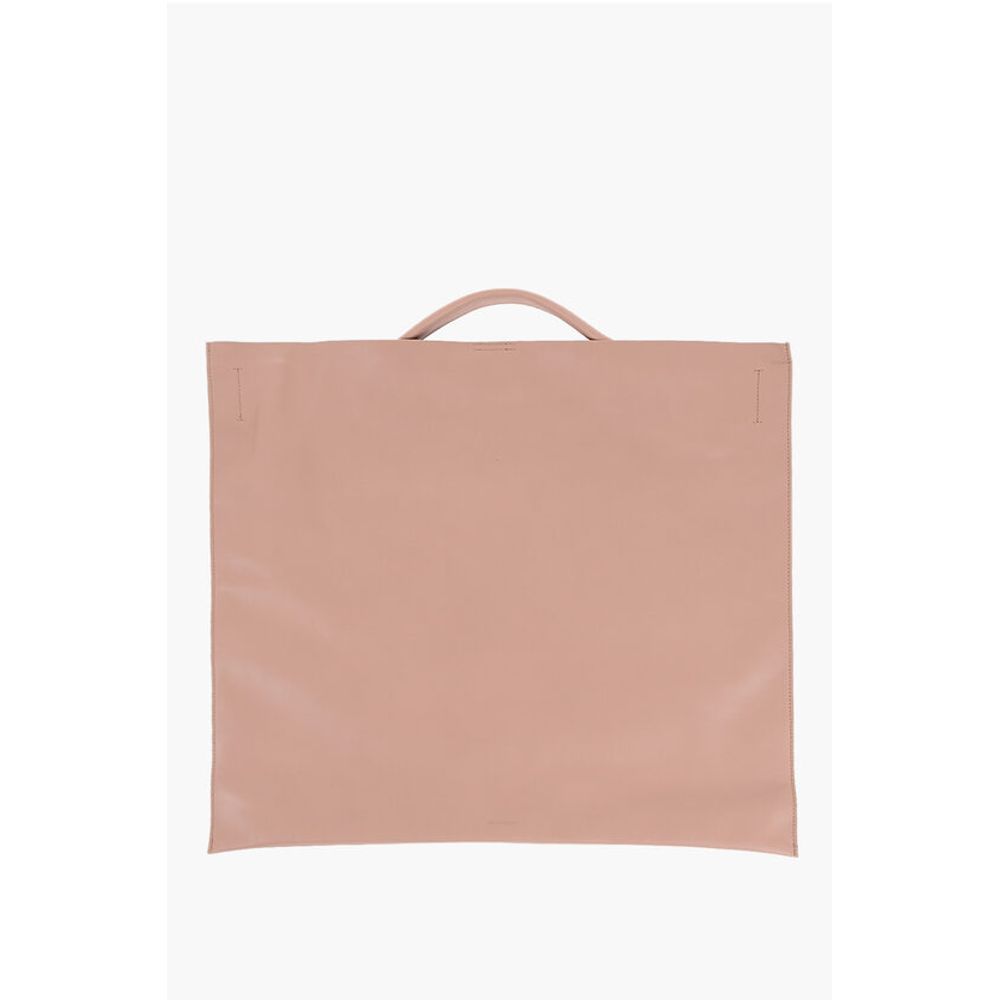 Jil Sander Brown Leather Tote Bag