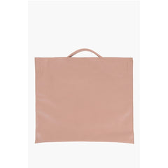 Jil Sander Brown Leather Tote Bag