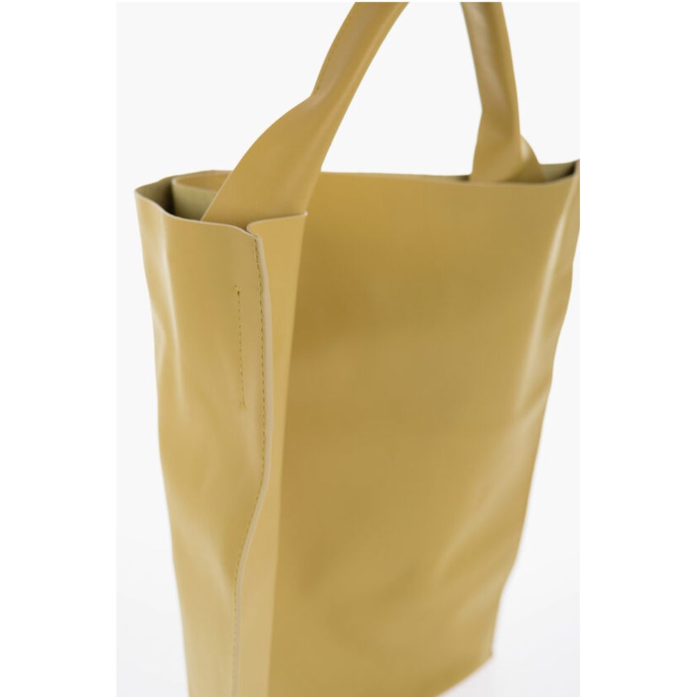 Jil Sander Yellow Calfskin Tote Bag