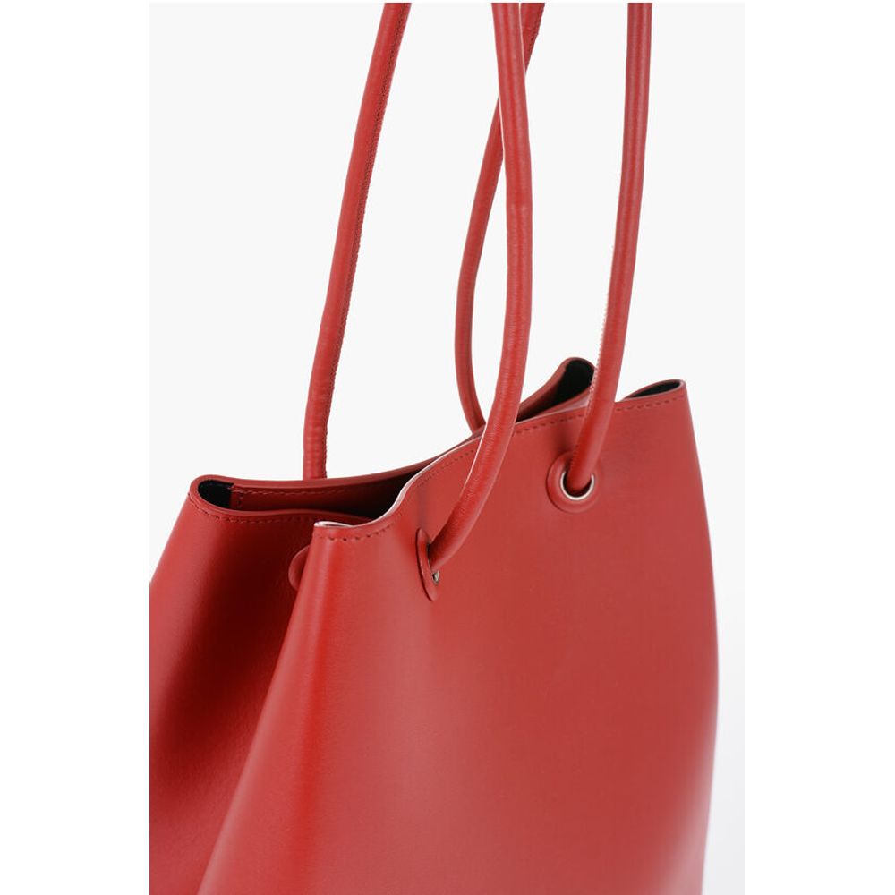 Jil Sander Red Calfskin Tote Bag