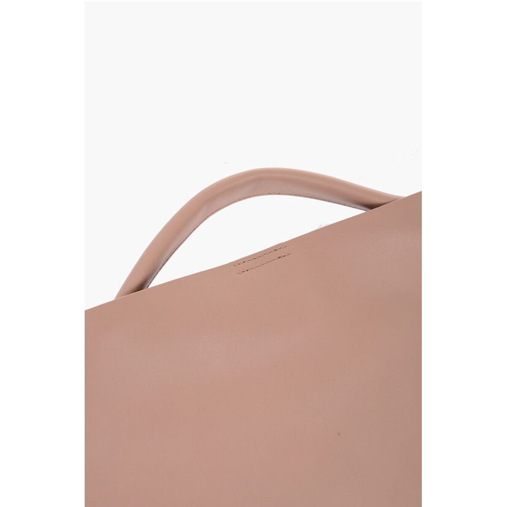 Jil Sander Brown Leather Tote Bag