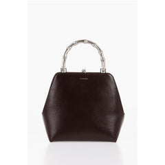 Jil Sander Burgundy Cowhide Tote Bag