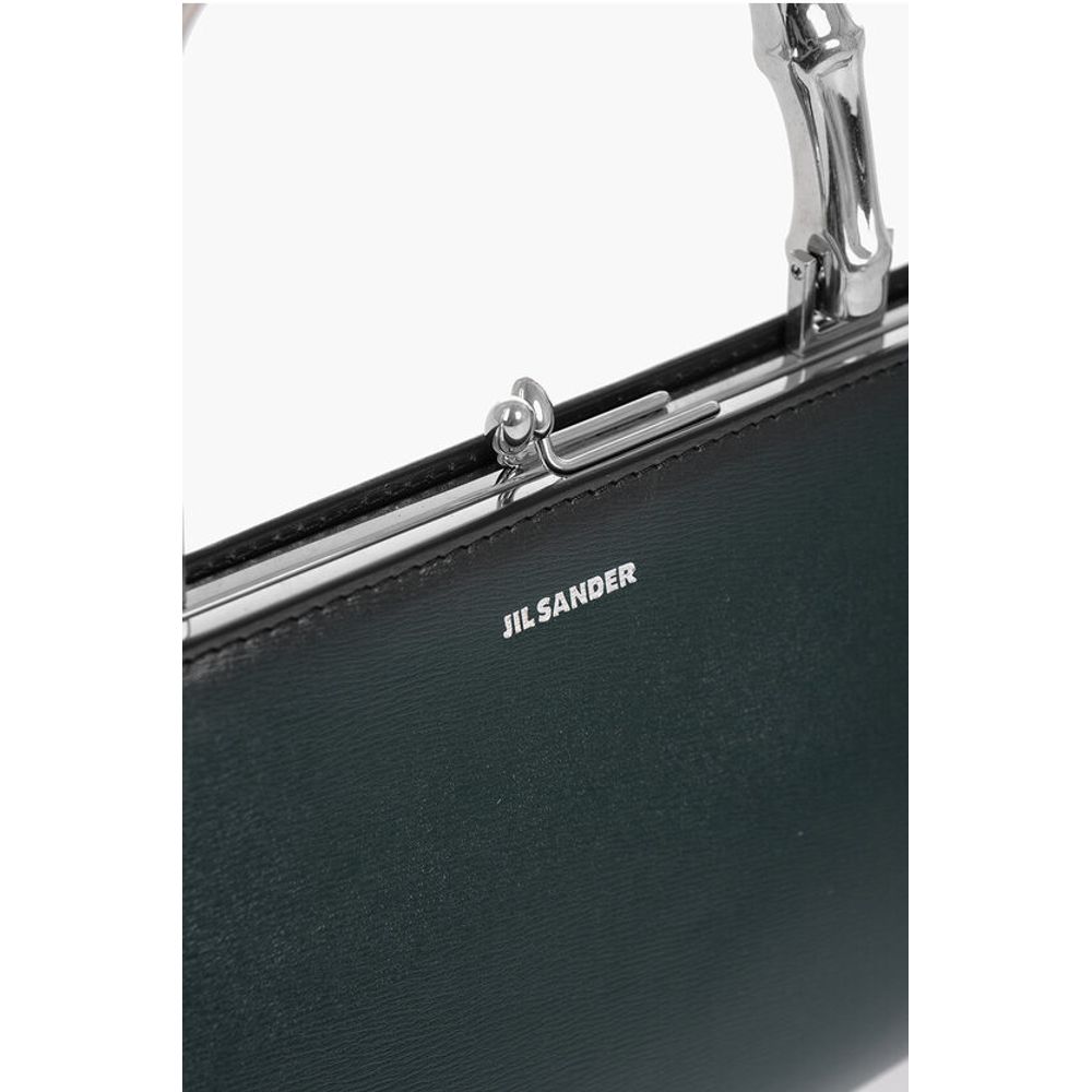 Jil Sander Green Cowhide Tote Bag