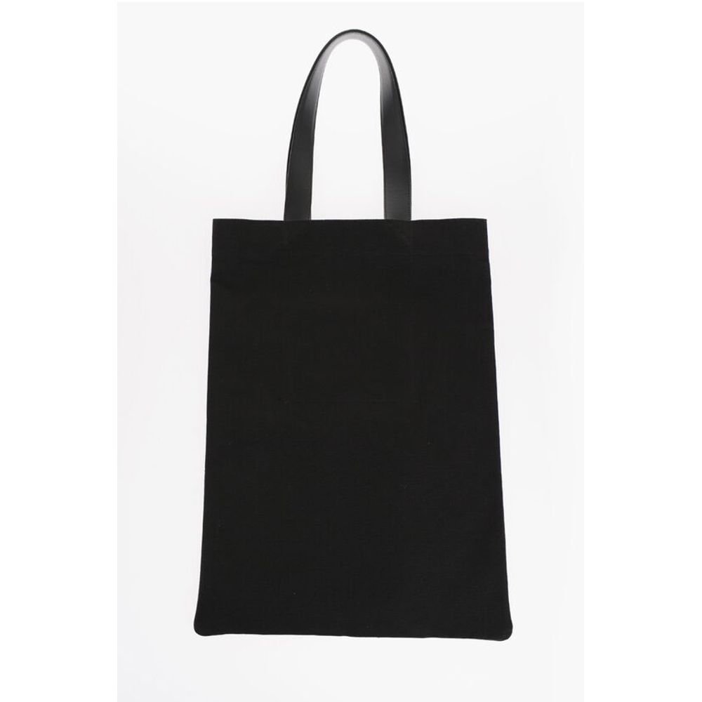 Jil Sander Black Cotton Tote Bag
