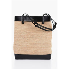 Jil Sander Yellow Raffia Tote Bag