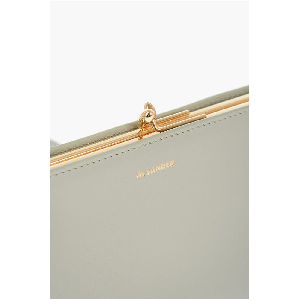 Jil Sander Green Leather Tote Bag