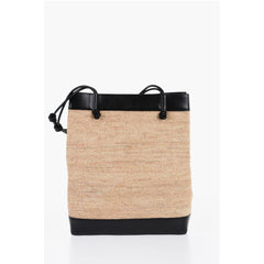 Jil Sander Yellow Raffia Tote Bag