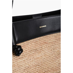 Jil Sander Yellow Raffia Tote Bag