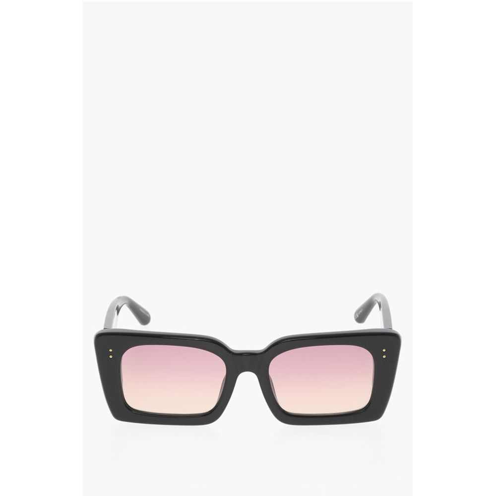 Linda Farrow Black Haircalf Sunglass