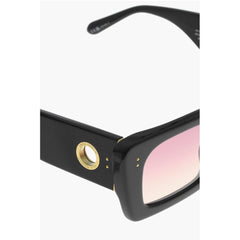 Linda Farrow Black Haircalf Sunglass