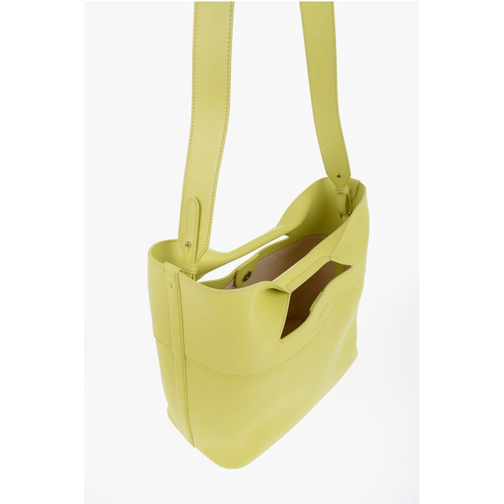 Alexander McQueen Yellow Leather Tote Bag