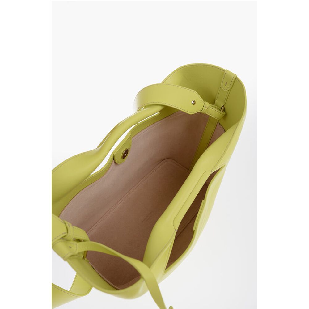 Alexander McQueen Yellow Leather Tote Bag
