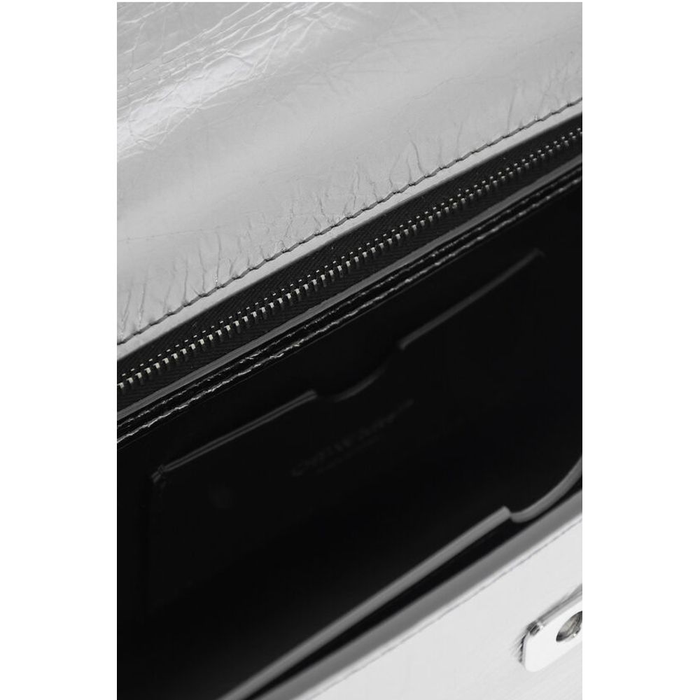 Off-White Silver Calfskin Tote Bag
